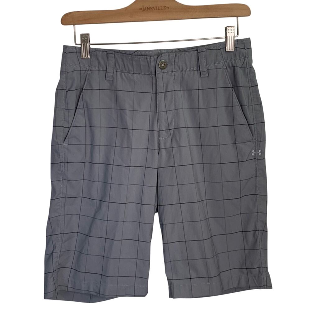 Under Armour Men’s Gray Pattern 11” Golf Shorts M-132 Sz 30